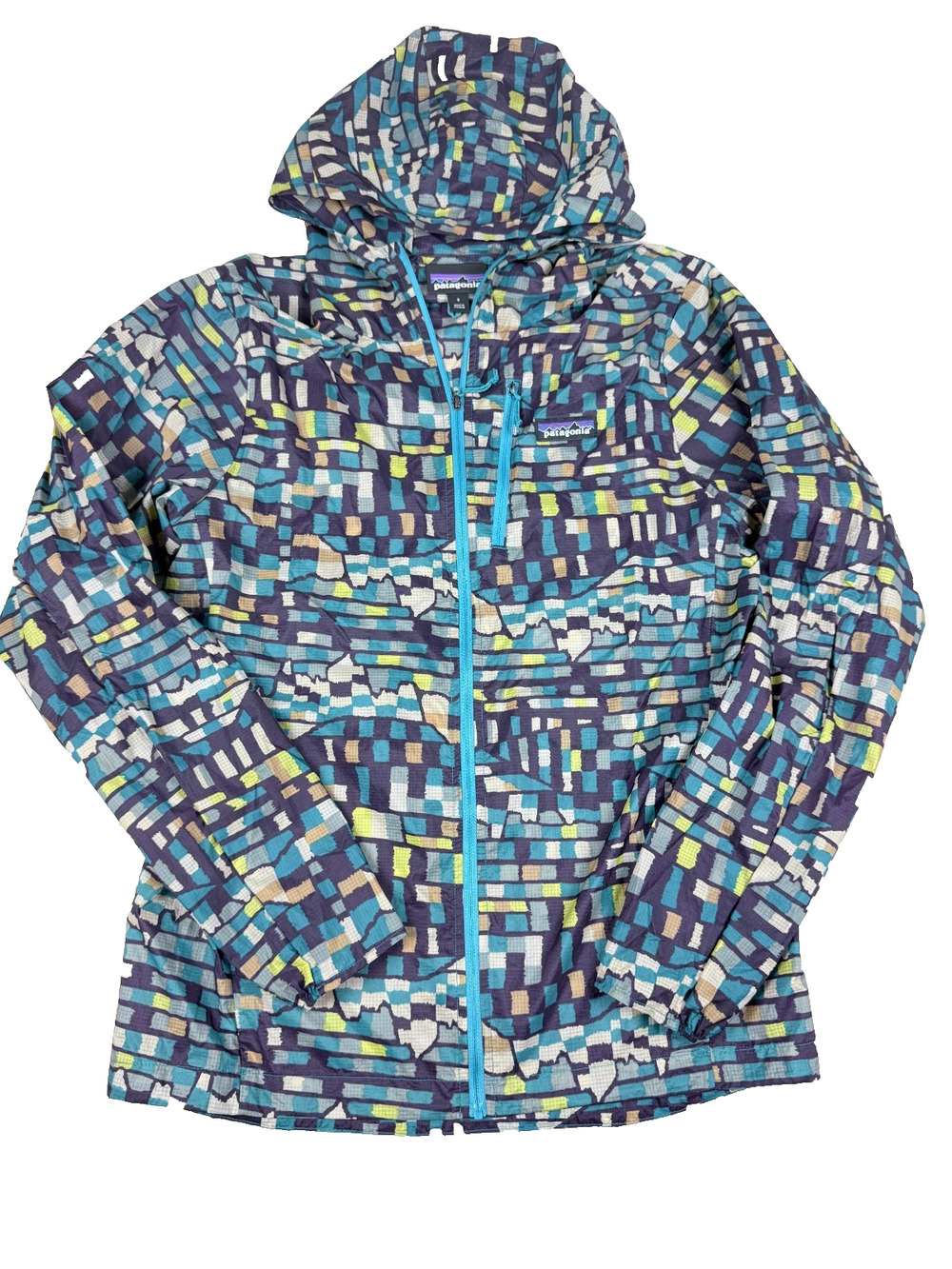 Patagonia Houdini Windbreaker Jacket Women's Small Abstract Pattern Multicolor